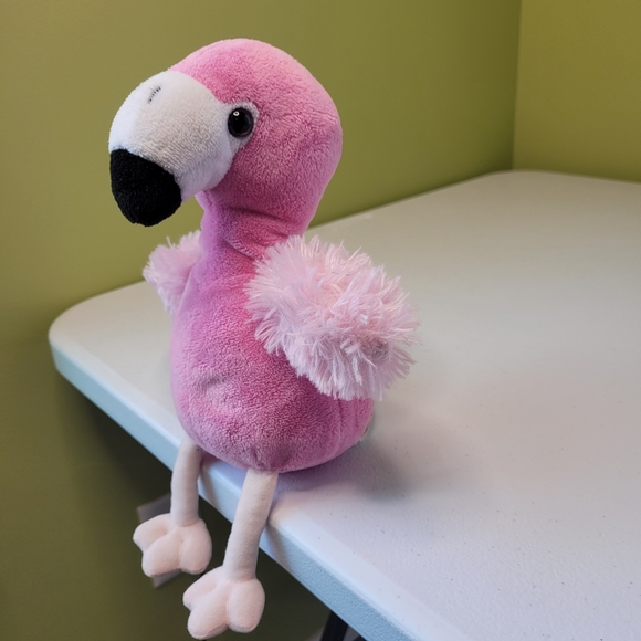 Pink Flamingo Plush The Petting Zoo 12" inch 2017 shelf sitting Stuffed Animal - Picture 2 of 12